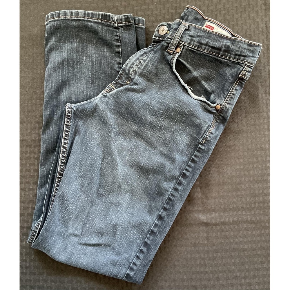 Wrangler Jeans Mens 28x29 Blue Straight Fit Premium Quality Comfort Denim Pants